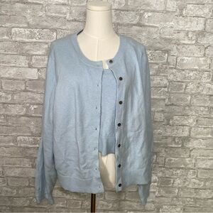 Old navy Light Blue Cardigan Sweater set cardigan size XL tank top size large